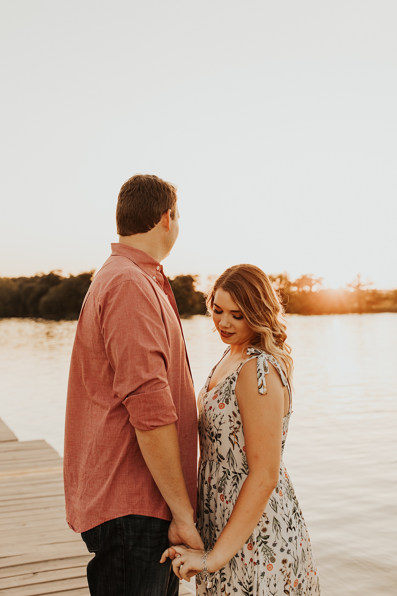 This Boerne engagement session was spent on Main Street and at the lake. 