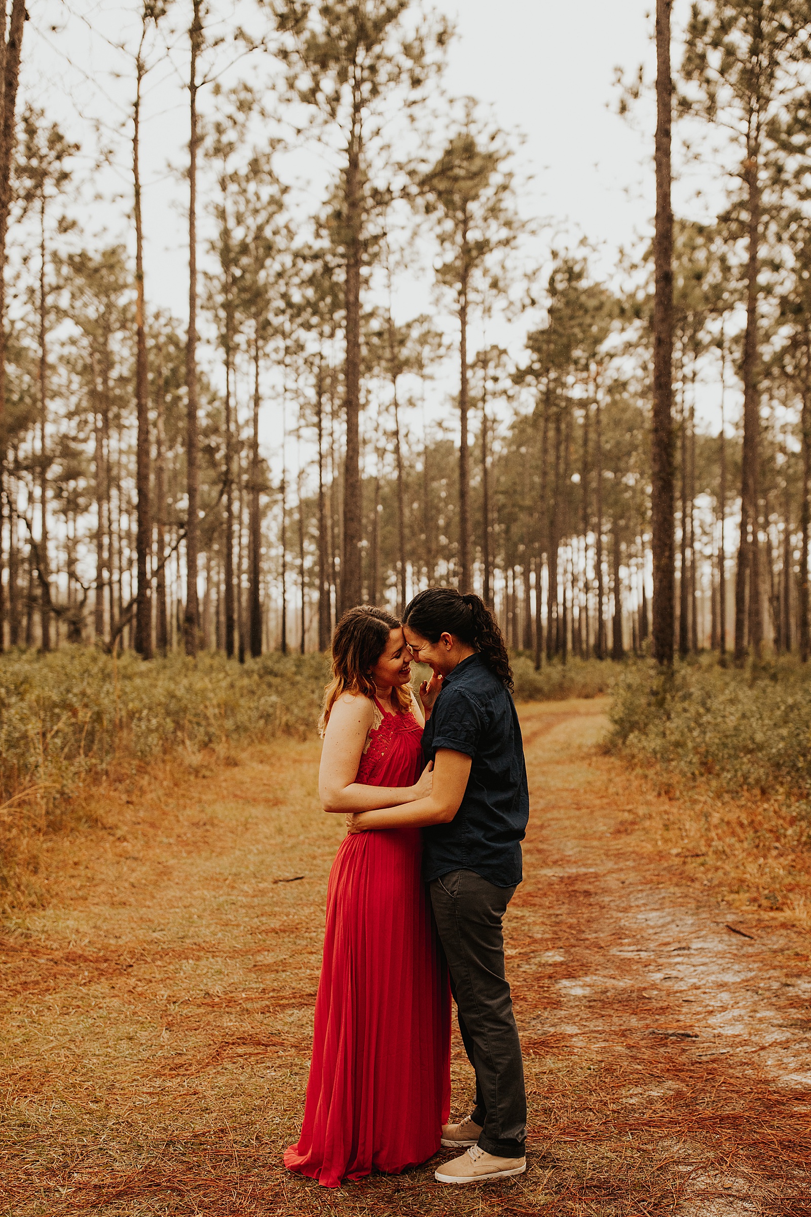 These Jacksonville couple photos were so beautiful in the pouring rain!