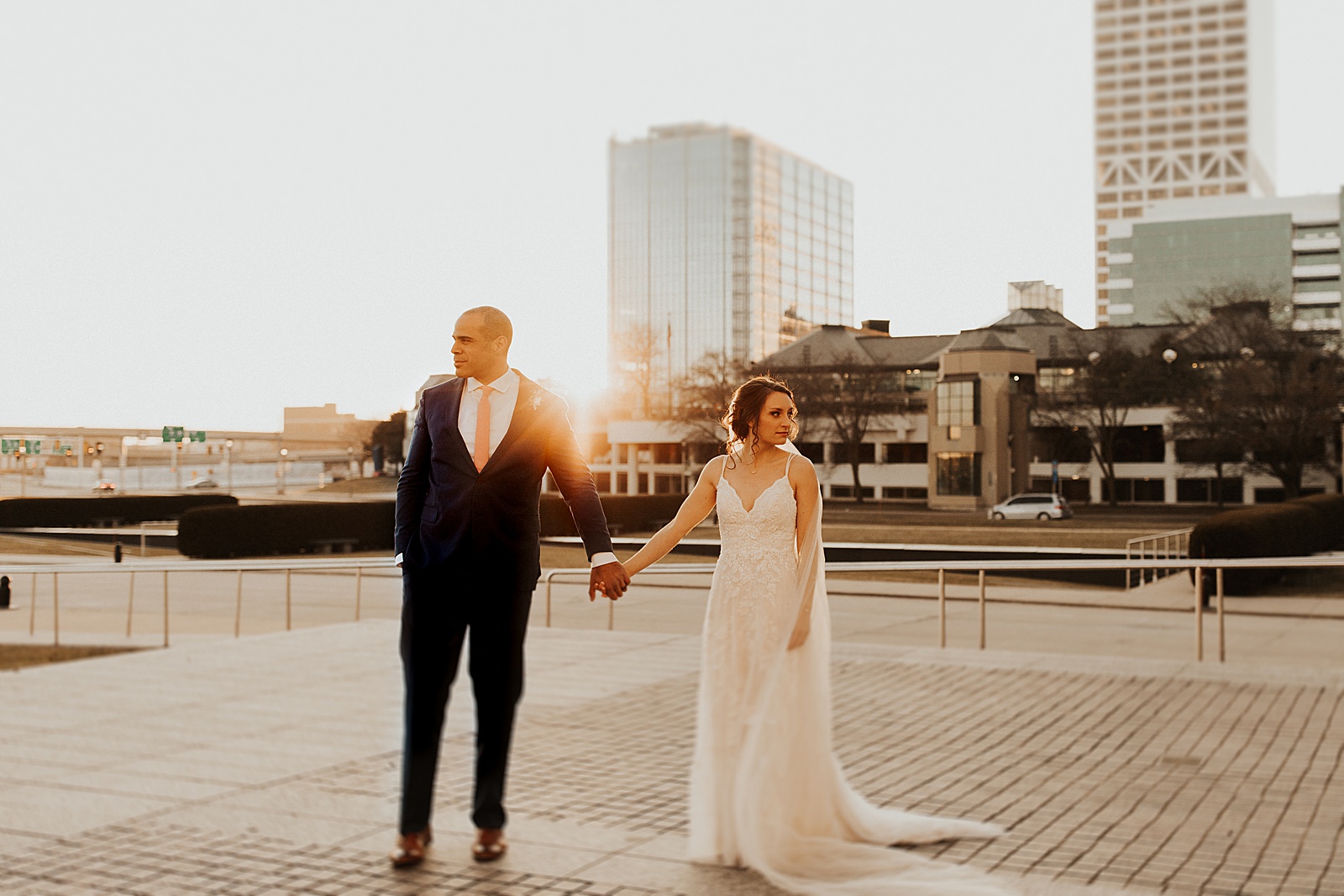Bride and Groom photo at their gorgeous Milwaukee Art Museum wedding.