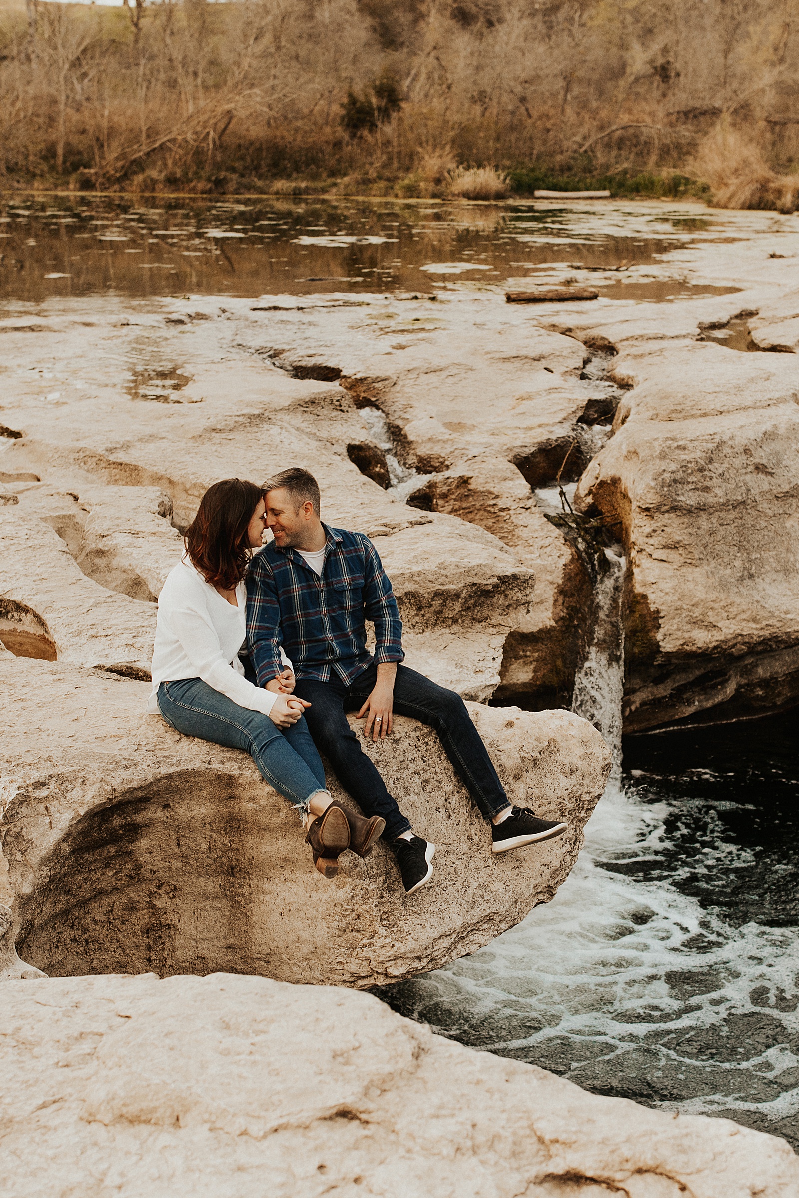 We ended their engagement session with some fun at McKinney Falls State Park in Austin, TX.