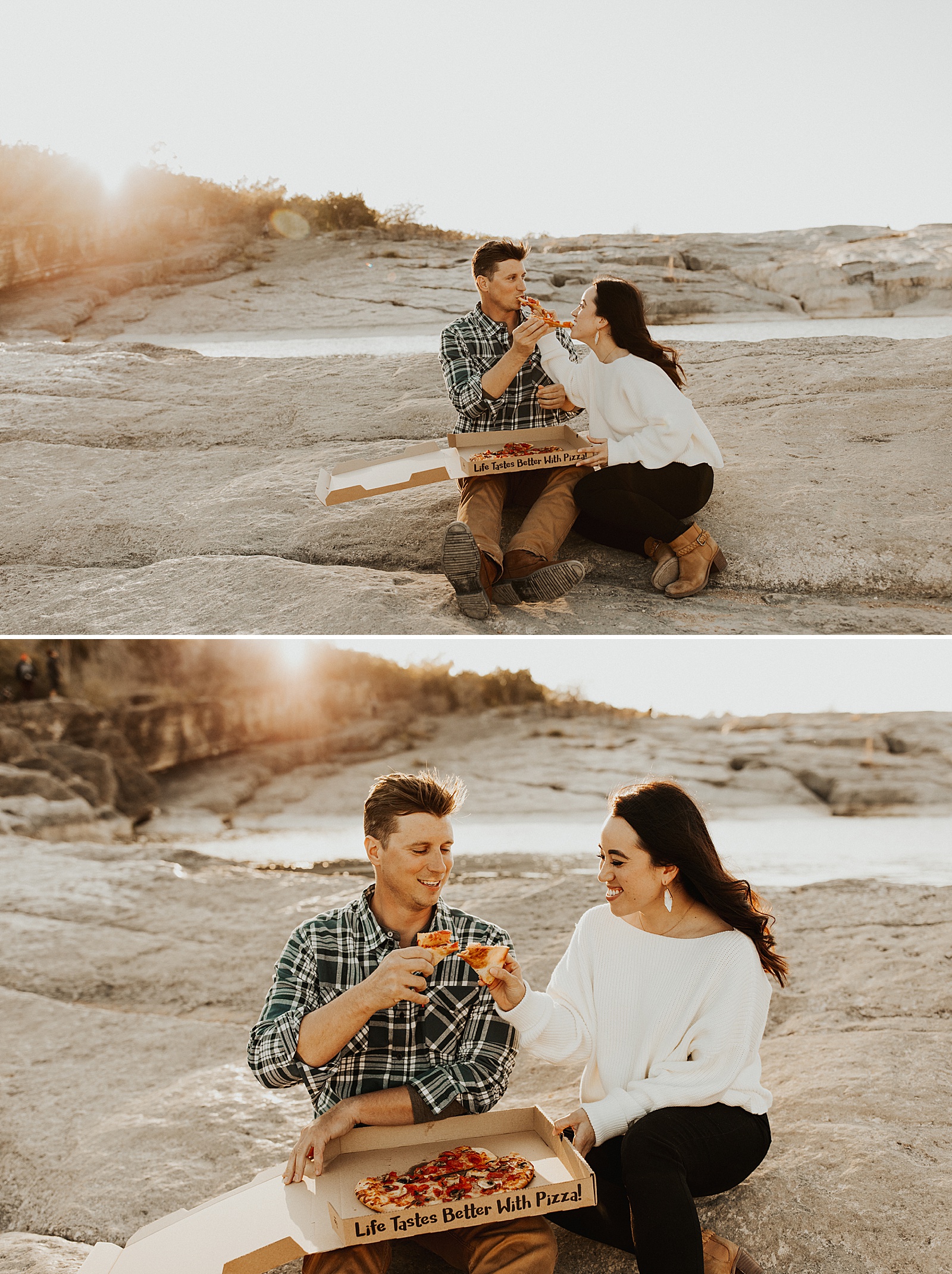 There are just so many amazing Austin engagement photo locations, like the beautiful Pedernales Falls. 