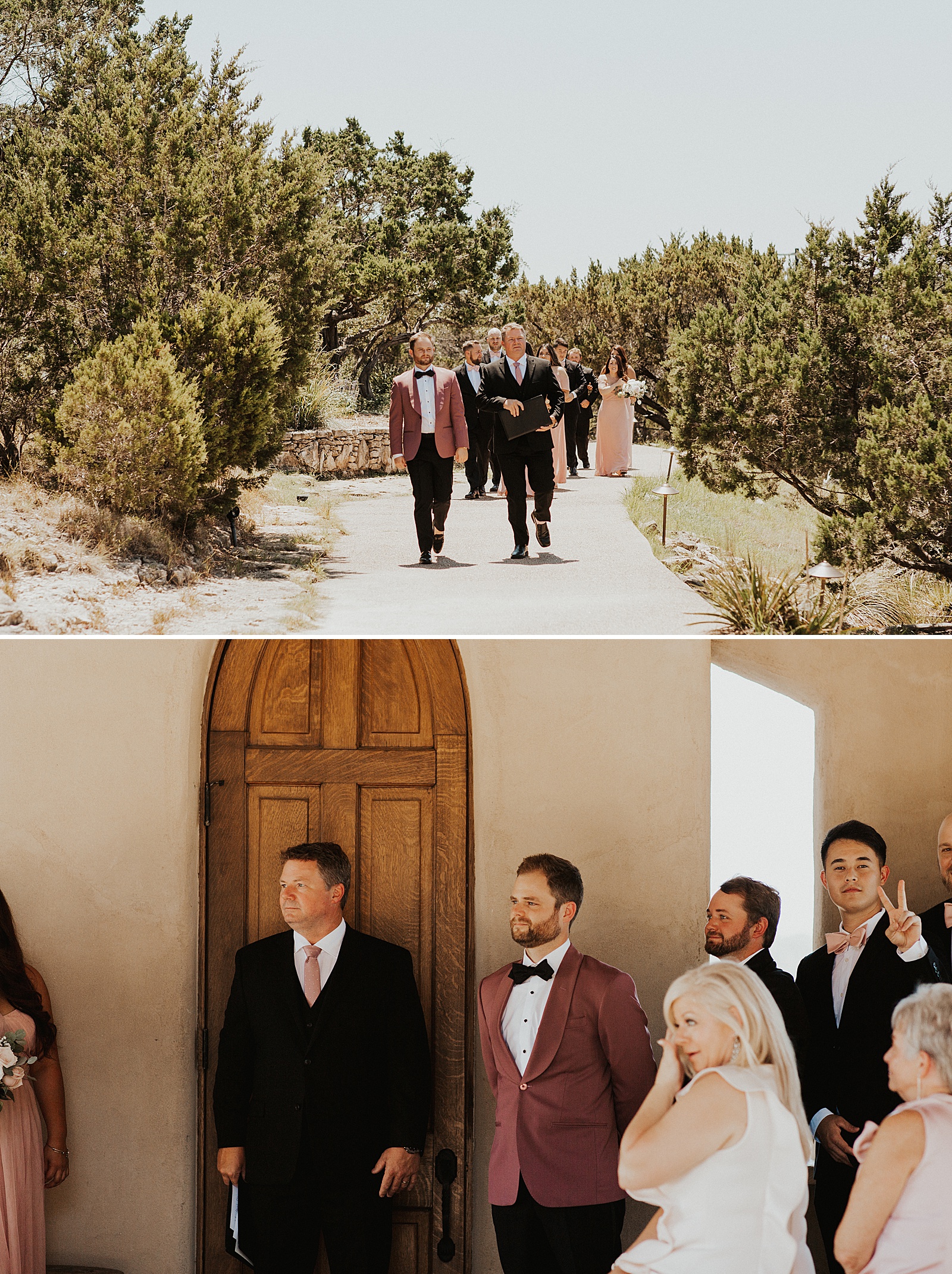 Sweet ceremony moments at this Austin TX wedding.
